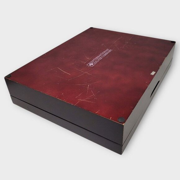 International Silver Company wooden Flatware Cutlery Storage Chest Box Brown - Picture 11 of 11